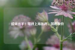 险资出手！增持上海医药、国药股份