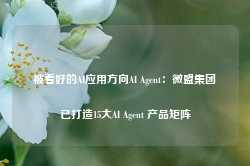 被看好的AI应用方向AI Agent：微盟集团已打造15大AI Agent 产品矩阵