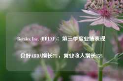 Boralex Inc. (BRLXF)：第三季度业绩表现良好ABDA增长7%，营业收入增长15%