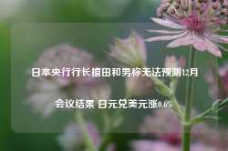 日本央行行长植田和男称无法预测12月会议结果 日元兑美元涨0.6%