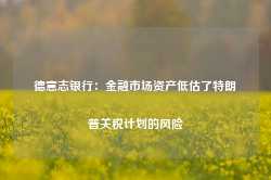 德意志银行：金融市场资产低估了特朗普关税计划的风险