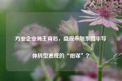 万业企业易主背后，隐现朱旭东借半导体转型套现的“阳谋”？