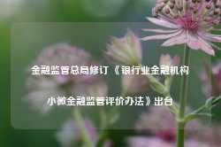 金融监管总局修订 《银行业金融机构小微金融监管评价办法》出台